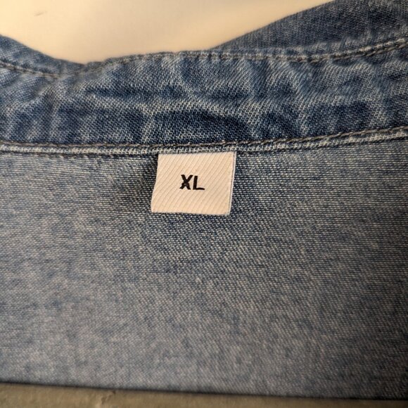 Denim button down shirt dress - Picture 3 of 7